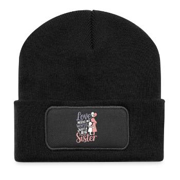Frères et sœurs autistes - Beanie recyclé à patch - noir - Devant