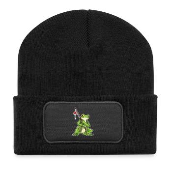 Frog Angler Fishing Rod Fishing Rod - Recycled Patch Beanie - black - Front