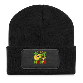 Let's Fiesta - Recycelte Patch Beanie - Schwarz - Vorne