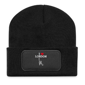 J’aime Londres Statue De La Liberté Coeur Amour Angleterre - Beanie recyclé à patch - noir - Devant