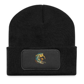Surfer Graphics - Recycled Patch Beanie - black - Front