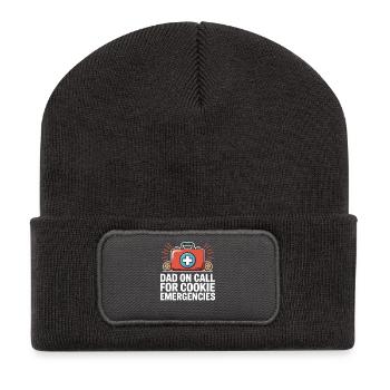Dad Girl Scout Leader Proud Troop Support Scout - Recycled Patch Beanie - dark grey - Front