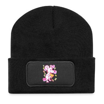 Été souris souris enfants enfant rétro fromage - Beanie recyclé à patch - noir - Devant