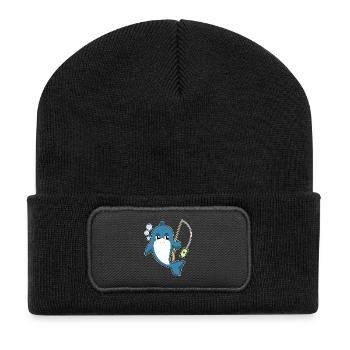 Dolphin Angler Fishing Rod Fishing Rod - Recycled Patch Beanie - black - Front