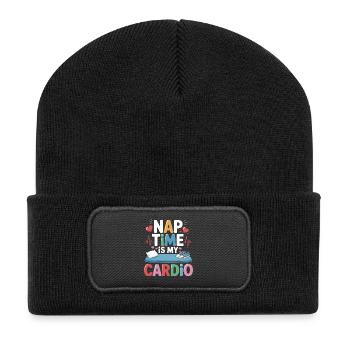Vorschullehrer Frühes Lernen Held Spaß - Recycelte Patch Beanie - Schwarz - Vorne