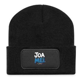 Joa Mei Bayerischer Sarkasmus Dialekt Egal Bayern - Recycelte Patch Beanie - Schwarz - Vorne