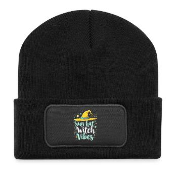 Summer Witches Beach Witch Aesthetic Sun Magic - Recycled Patch Beanie - black - Front