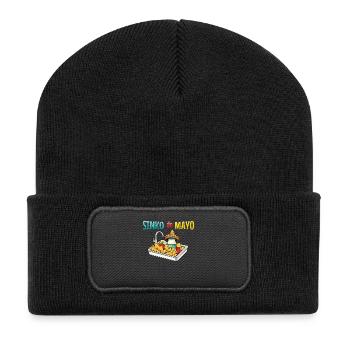 Sinko De Mayo Lustiges Cinco De Mayo Motiv - Recycelte Patch Beanie - Schwarz - Vorne