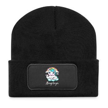 Motivation Unicorn Gym - Soyez toujours vous-même - Beanie recyclé à patch - noir - Devant