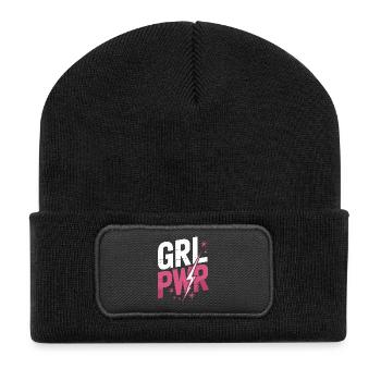 Women Power GRL PWR Girl Patriarchy Feminism - Recycled Patch Beanie - black - Front