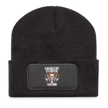 Barkeeper Barmann Bartending - Recycelte Patch Beanie - Dunkelgrau - Vorne