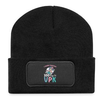 Ich Schwamm 100 Tage VPK Durch - Recycelte Patch Beanie - Schwarz - Vorne