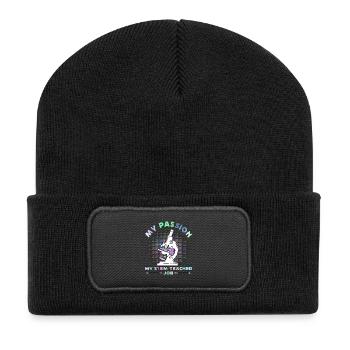 STEM Teacher My Passion My STEM Computer Science - Recycelte Patch Beanie - Schwarz - Vorne