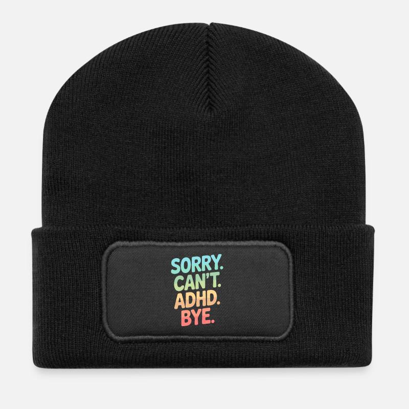 ADHD - Recycled Patch Beanie - black