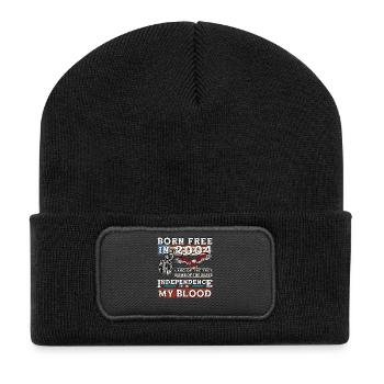 Né libre en 2004 - 21 ans de force et - Beanie recyclé à patch - noir - Devant