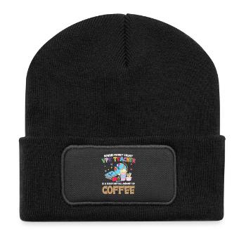 Behind every great VPK teacher is a - Recycled Patch Beanie - black - Front