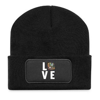 Rentiere Rentier - Recycelte Patch Beanie - Schwarz - Vorne