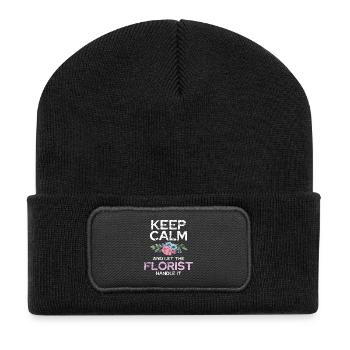 Keep calm and let the florist do it - Recycled Patch Beanie - black - Front