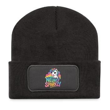 Neuro Sparkly - Recycelte Patch Beanie - Dunkelgrau - Vorne