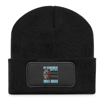 Music Teacher My Background Say's I'm Educator - Recycelte Patch Beanie - Schwarz - Vorne