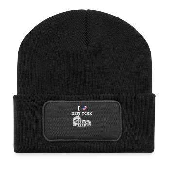 New York Lover Heart Flag États-Unis Colisée - Beanie recyclé à patch - noir - Devant
