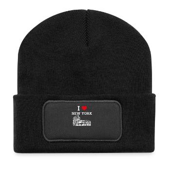 New York Lover Colisée Coeur Drapeau États-Unis - Beanie recyclé à patch - noir - Devant
