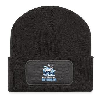 Renne Renne - Beanie recyclé à patch - charbon - Devant