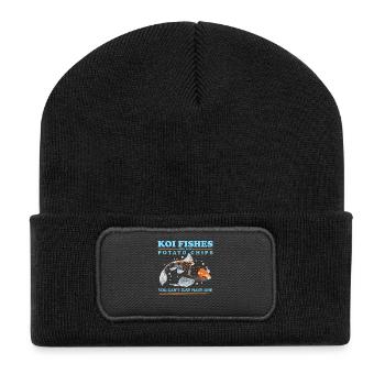 Koi Fish Koi Nishikigoi Gifts - Recycled Patch Beanie - black - Front
