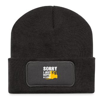 Hafenarbeiter Sorry I Just Dropped A Load - Recycelte Patch Beanie - Dunkelgrau - Vorne