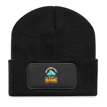 Wetter Meteorologie Meteorologe - Recycelte Patch Beanie - Schwarz - Vorne