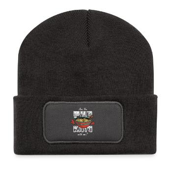 Are You Pho King With Me? Lustige Pho-Nudel-Suppe - Recycelte Patch Beanie - Dunkelgrau - Vorne