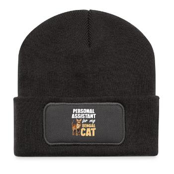 Personal assistant for my Bengal Cat - Recycled Patch Beanie - dark grey - Front
