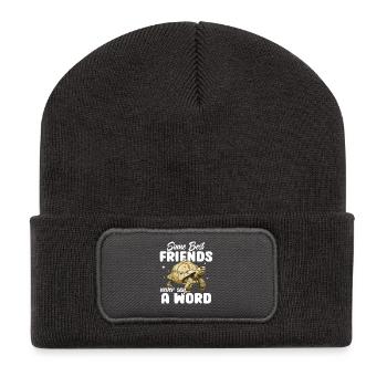 Einige Beste Freunde Sagen Nie Ein Wort, Sulcata - Recycelte Patch Beanie - Dunkelgrau - Vorne