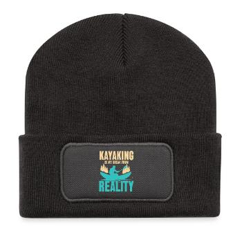 Kayak - Beanie recyclé à patch - charbon - Devant