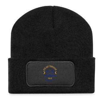 Evil Eye Spiritual Protection Mystical Fashion - Recycled Patch Beanie - black - Front