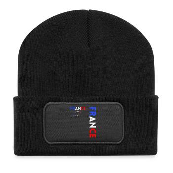 Rugbyspieler Fan Rugby Fan Rugby Frankreich - Recycelte Patch Beanie - Schwarz - Vorne
