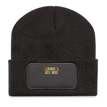 Luminol Est 1853 Scène de crime rétro Funny forensics - Beanie recyclé à patch - charbon - Devant
