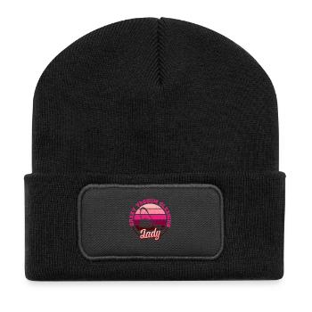 Vacuuming Household Crazy Vacuum Cleaning Lady - Recycled Patch Beanie - black - Front