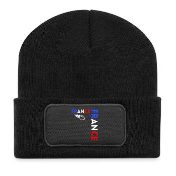 Rugbyspieler Fan Rugby Fan Rugby Frankreich - Recycelte Patch Beanie - Schwarz - Vorne