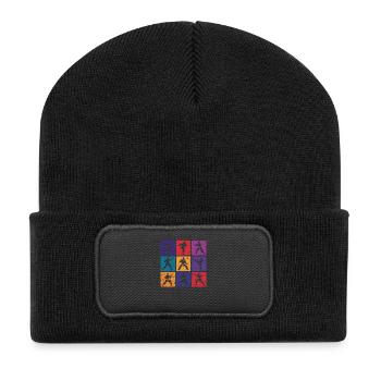 Karate Pop Art – 9 Fighters Retro - Recycled Patch Beanie - black - Front