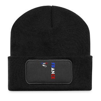 Rugbyspieler Fan Rugby Fan Rugby Frankreich - Recycelte Patch Beanie - Schwarz - Vorne