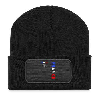 Rugbyspieler Fan Rugby Fan Rugby Frankreich - Recycelte Patch Beanie - Schwarz - Vorne