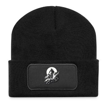 Mountain bike adventure in nature - Recycled Patch Beanie - black - Front