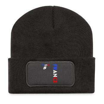 Rugby Joueur Fan Rugby Supporter la Rugby France - Beanie recyclé à patch - charbon - Devant