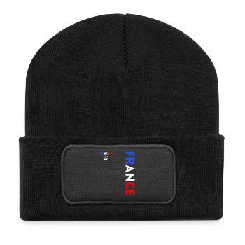 Rugbyspieler Fan Rugby Fan Rugby Frankreich - Recycelte Patch Beanie - Schwarz - Vorne