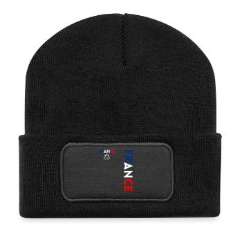 Rugbyspieler Fan Rugby Fan Rugby Frankreich - Recycelte Patch Beanie - Schwarz - Vorne