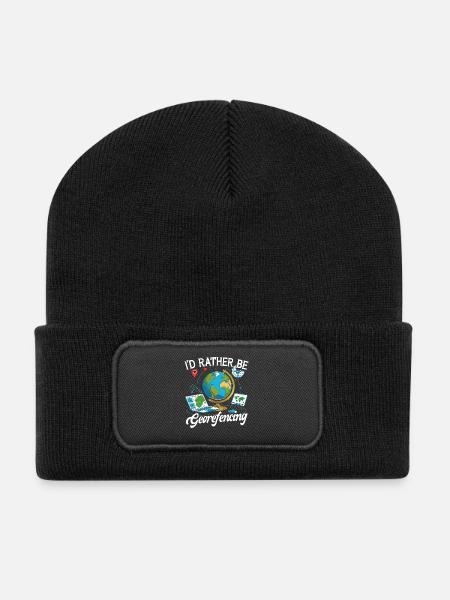 Geografische Informationssysteme Georefencing - Recycelte Patch Beanie - Schwarz