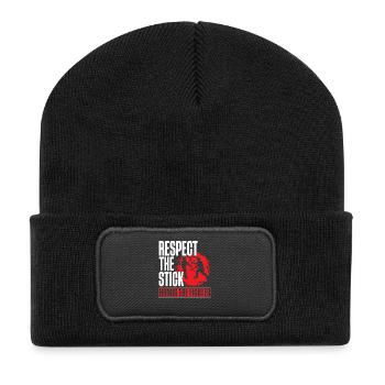 Escrima Arnis Martial Arts Respect The Stick - Recycled Patch Beanie - black - Front