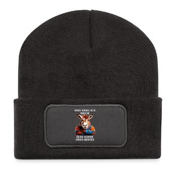 WHAT CAN I DO ABOUT IT - Recycled Patch Beanie - dark grey - Front