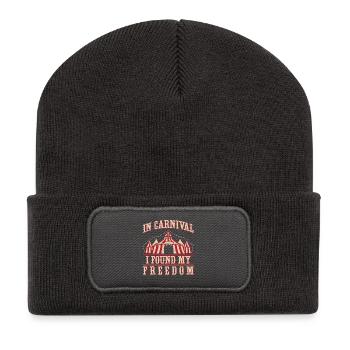 In Carnival I Found My Freedom Circus Performer - Recycled Patch Beanie - dark grey - Front
